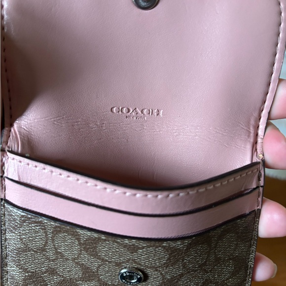 Coach Pink and Brown Wristlet with Strawberry Print - Picture 9 of 10
